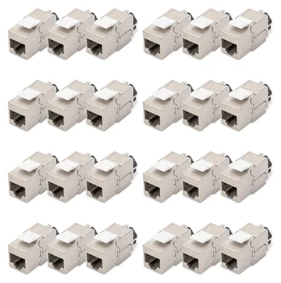 Produktbild von Cat.6a Keystone-Modul (silber, 24 Stück)