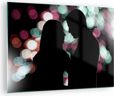 Produktbild von Bilder auf glas - Paar Liebe Beziehung - 70x50cm - Glasbilder - Wandbilder - Kunstdruck - zum Aufhängen bereit - Wanddekoration aus Glas - Glas Bilder - Wandbild auf Glas - Einteilig - GAA70x50-2551