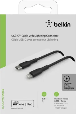 Produktbild von USB-C auf Lightning Verbindungskabel Belkin BOOSTCHARGE 1 m