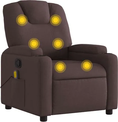 Produktbild von vidaXL Massagesessel Dunkelbraun Stoff