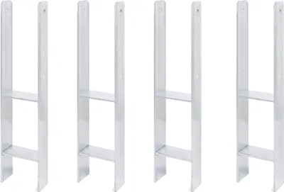Produktbild von Alberts H-Pfostenträger im Bundle, feuerverzinkt, Höhe 300 mm, Gesamthöhe 600 mm, Tiefe 60 mm