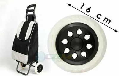 Produktbild von GKA 2 Stück Ersatzrad Rad für Kinderwagen Einkaufstrolley Einkaufswagen Einkauf Ø 16 cm weiß Ersatzräder Trolley