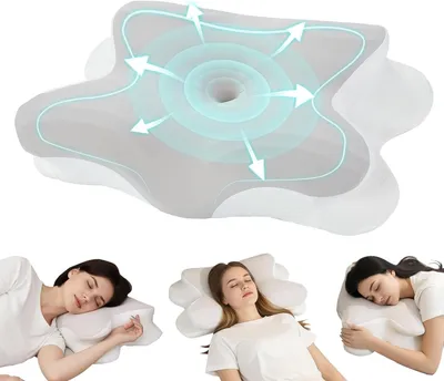 Image de Omgoods - Coussin de nuque ergonomique en mousse à mémoire de forme, idéal pour les personnes qui dorment