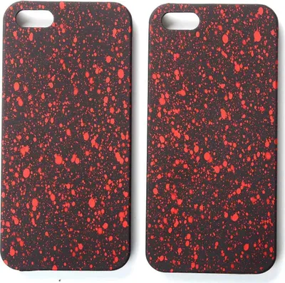 Image de Coque de protection, étui, bumper ou boîtier pour Apple iPhone 5, 5s, SE, motif étoiles en 3D, couleur rouge