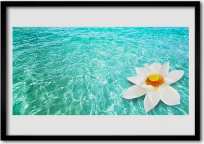 Produktbild von Bild 70x50 MDF-Rahmen Wandkunst Wasser-Blumen-Kunst