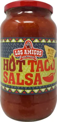 Produktbild von Los Amigos Tex Mex Sauce Hot Taco Salsa 950ml Glas Dip Mexikanisch