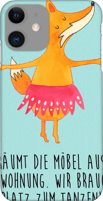 Produktbild von Mr. & Mrs. Panda Iphone 11 Handyhülle Fuchs Ballerina - Türkis Pastell - Geschenk, Handy Case, Geburtstag, Schutzhülle, Party, Ballett, Hülle, Yeah, Cover, Tanzen