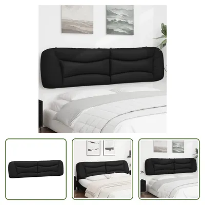 Immagine prodotto di The Living Store Cuscino per testiera nero 200 cm in ecopelle