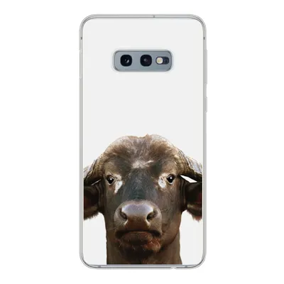 Produktbild von MuchoWow® Handyhülle Schutzhülle Hülle für Samsung Galaxy S10e Büffel - Wasserbüffel - Kopf - Kuh - Hörner - Jungen - Mädchen Silikon Softcase Handy Hülle - Handy