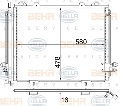 Produktbild von HELLA Klimakühler Kondensator Klimaanlage 941885 4045621157357