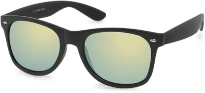 Image de styleBREAKER Lunettes de soleil Nerd unie avec verres miroirs ou teintés, design rétro classique 09020039