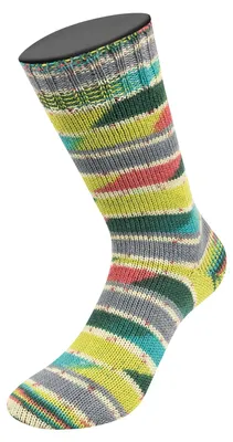 Produktbild von Lana Grossa - Meilenweit 100g Seta Giappone 3382 türkisgrün, ecru, limette, blaugrau, altrosa, tannengrün