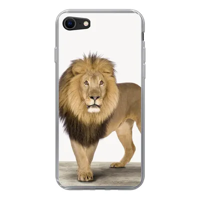Produktbild von MuchoWow® Handyhülle Schutzhülle Hülle für iPhone SE 2022 Jungen - Löwe - Tiere - Kinder - Mädchen Silikon Softcase Handy Hülle - Schutzhülle