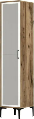 Immagine prodotto di Dmora Armadio Multiuso 1 Anta Asfodelo 48x201h cm Bianco, Appendiabiti Un'anta
