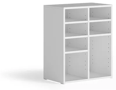 Zdjęcie produktu dla Szafka na buty Vicco Lysander Biały 53 x 65.5 cm z 7 otwartymi przedziałami, Model 62573