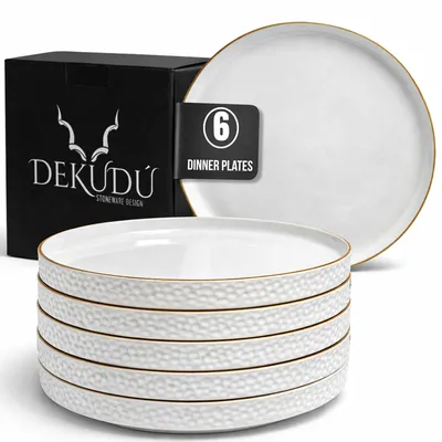 Produktbild von Elzusha – Set aus 6 handgefertigten Keramiktabletts für das Abendessen