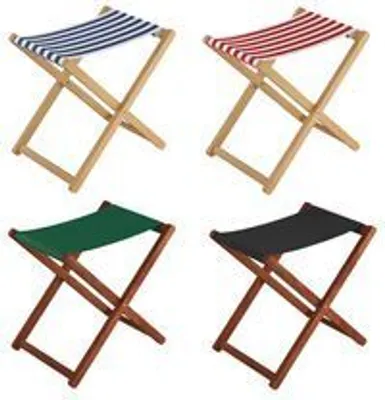 Produktbild von Klappbarer Holz-Campinghocker XL in normaler Sitzhöhe in vielen Farben V-10-226grün
