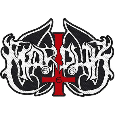 Image de Marduk - Découpe - Patch, Tissu tissé Logo RO2936 (Taille unique) (Noir/Blanc/Rouge)