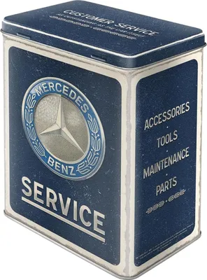 Obrázek produktu pro Nekupto Plechová dóza L Mercedes Benz Service Emblem Blue NA30166