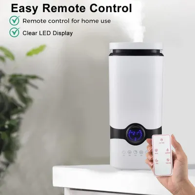 Produktbild von Luftbefeuchter - Tischgerät - 4 l Wassertank - Fernbedienung - Timer - Auto-Abschaltung bei Wassermangel - Leise <36 dB - 220 V