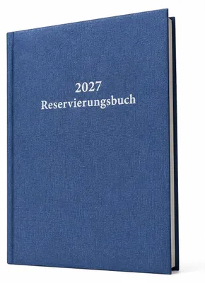 Produktbild von 2027 ADINA Dickes Reservierungsbuch A4 metallic-blau 1 Tag auf 2 Seiten