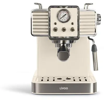 Produktbild von Espresso Maschine, LIVOO DOD174C, 1350 W, 15 Bar, Creme, 1.5L Tank