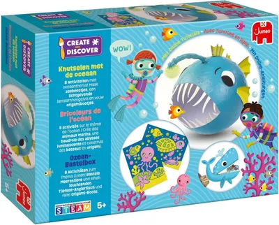 Produktbild von Jumbo Create & Discover - Ozean, Bastelset für Kinder, 5 Jahr(e), Papier, Mehrfarbig