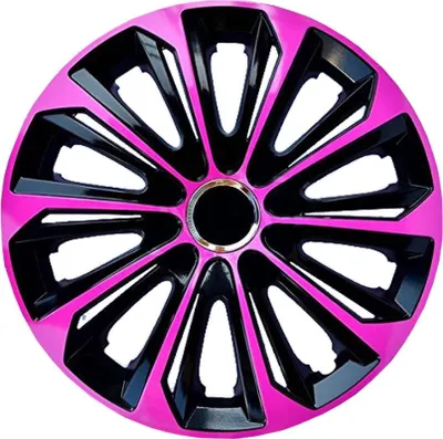 Produktbild von Radkappen Radzierblenden Radblenden - 4 Stück Komplettset - NRM Extra Strong - Rosa & Schwarz - 14" Zoll