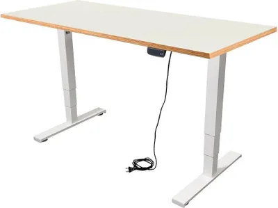 Produktbild von Schreibtisch Imstande, business-w + Tischplatte Sperrholz Platinweiß 140x80cm
