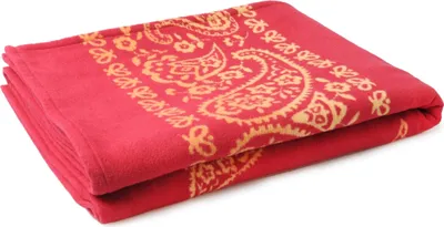 Produktbild von Baumwolldecke Paisley - bordeaux/orange