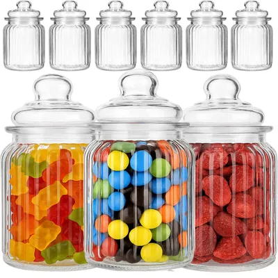 Produktbild von 12 Luftdichte Vorratsdosen mit Deckel Bonboniere Bonbongläser Vorratsgläser Glas