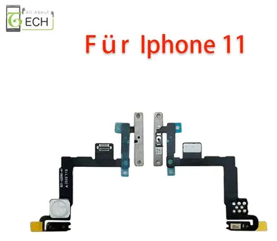 Produktbild von Für iPhone 11 An Aus Power Taste Button LED Kamera Blitzlicht Flex Kabel