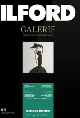 Obrázok produktu pre Ilford Galerie Glossy Photo Paper 260g IGPGP A4 100 listov s vysokým leskom