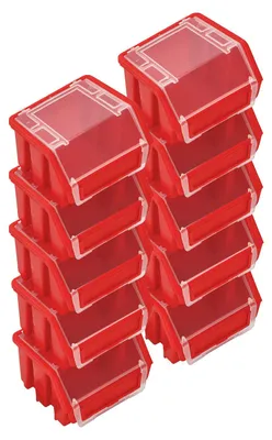 Produktbild von Pafen ERG1PCZEPG001X10 10x Lagerbox Organizer Rot