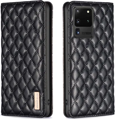 Image de Galaxy S20 Ultra Case, Elegant Flip Leather Case with Card Slots and Stand for Samsung Galaxy S20 Ultra Black