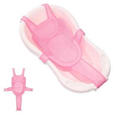 Produktbild von Lorelli Babywannennetz Turtle, Kunststoff Clips, Badewanneneinsatz, ab Geburt pink