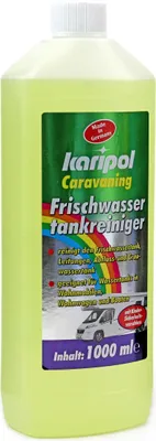 Produktbild von karipol Caravaning Reiniger Wassertank 1 Liter - reinigt Frischwassertank, Leitungen, Abwassertank, Abfluss- und Grauwassertank, für Wohnmobil Boot Caravan