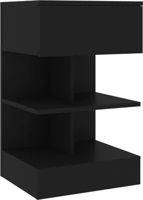 Zdjęcie produktu dla Szafka nocna, czarna, 40x35x65 cm, materiał drewnopochodny