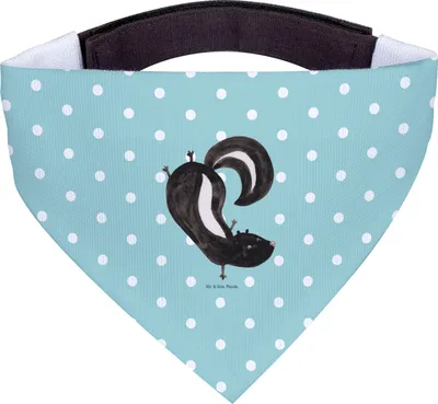 Produktbild von Mr. & Mrs. Panda Tuch Stinktier Handstand - Türkis Pastell - Geschenk, Stinker, Spielplatz, Halstuch, Hund, Hundehalstuch, Wildtier, Skunk, Für Hunde, Raubtier