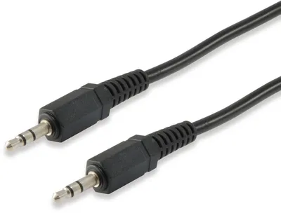 Produktbild von Equip 3.5mm Stecker to Stecker Stereo Audiokabel, 2.5m, 3.5mm, Männlich, 3.5mm, Männlich, 2,5 m, Schwarz