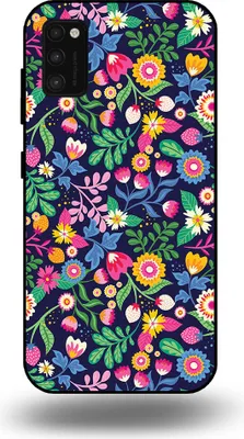 Produktbild von Smartphonica Handytasche passend für Samsung Galaxy A41 mit Blumendruck - TPU Back Cover Case Blumendesign