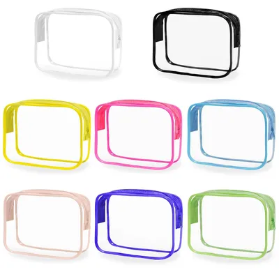 Productafbeelding van Transparante Make-up Tassen met Rits, Set van 8