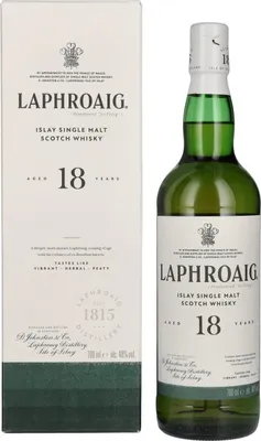 Produktbild von Laphroaig 18 Years + Box 700ml 48% Vol.