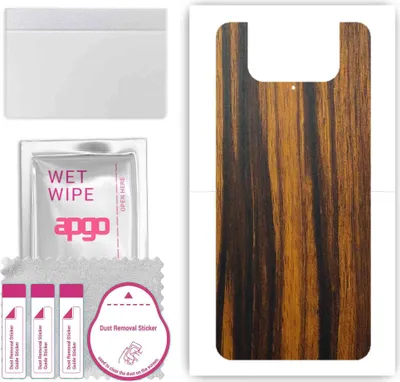 Produktbild von apgo Rückseite Schutzfolie, Skin, kompatibel mit Asus ZenFone 8 Flip, Hinten Displayschutzfolie aus Vinylfolie, kratzfest, einfache Montage - Tigerwood