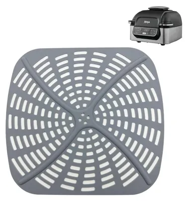 Produktbild von Silikonform für Heißluftfritteuse Antihaft Wiederverwendbar 21 x 22 cm Grau
