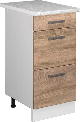 Obrázek produktu pro Spodní skříňka kuchyňské linky Vicco R-Line Sonoma 40 cm se zásuvkami a pracovní deskou, Model 37742