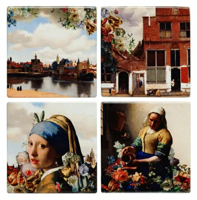 Heinen Delfts Blauw – Untersetzer Vermeer Kleur Set mit 4 – Bild 1