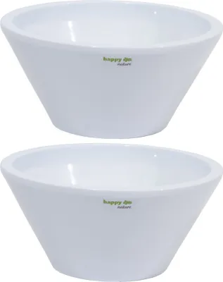 Produktbild von Set2 2 Keramik Schale Capri weiß Ø 22 cm H 10,5 cm happy-nature sukkulente Kakteen