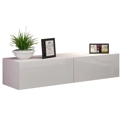 Produktbild von TV Lowboard 140 GOVI VG4A weiß / weiß hochglanz