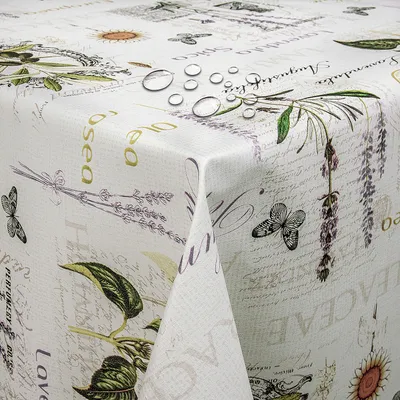 Produktbild von DecoHomeTextil Wachstuch Wachstischdecke Tischdecke Gartentischdecke gefaltet Heilpflanzen 130 cm x 220 cm Eckig